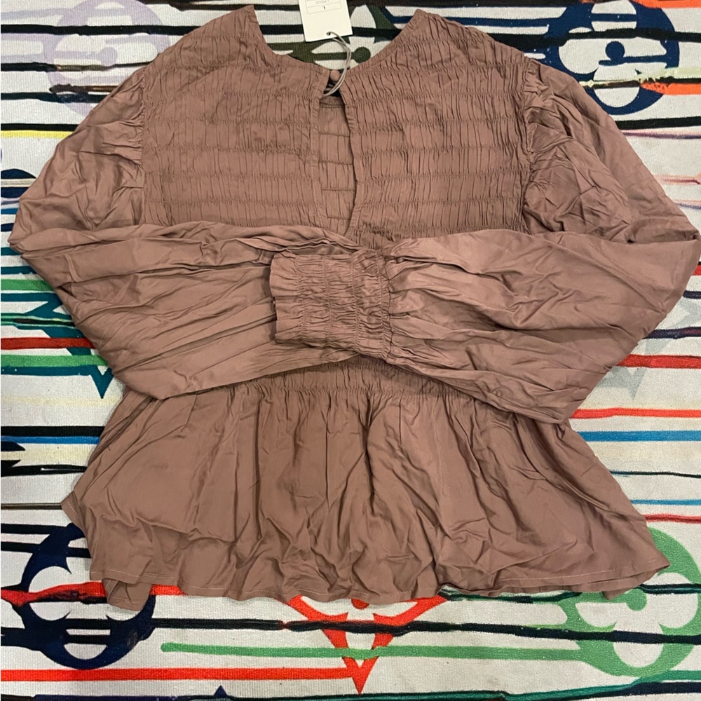 A New Day Women's Tops Long Sleeve Smocked Top A New Day